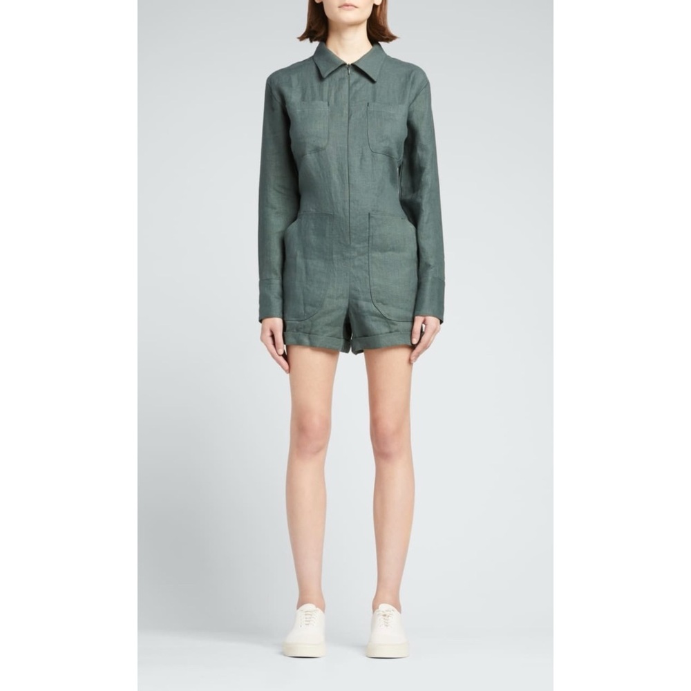 Rivet Utility Hotshot Linen Romper - Size Small